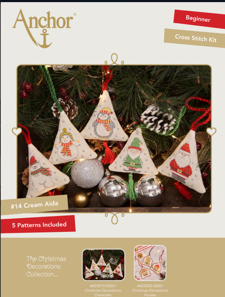 Anchor Cross Stitch Kit; Christmas Decorations Characters