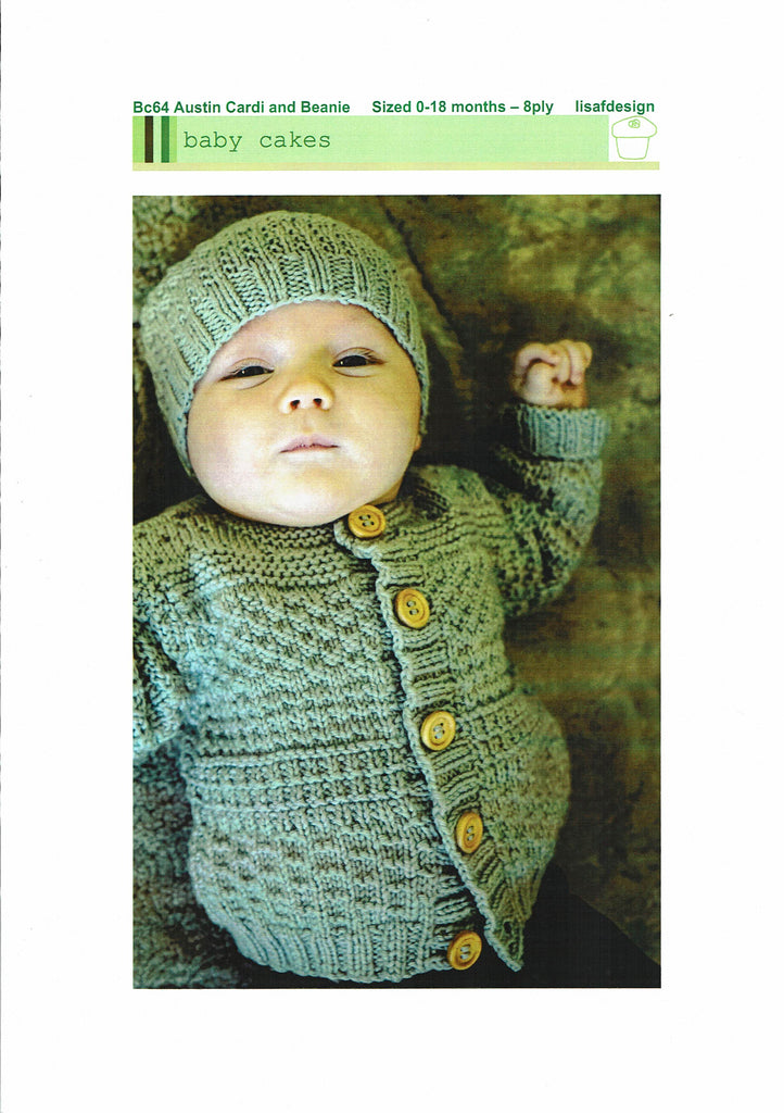 Baby Cakes, Austin Cardi and Beanie pattern