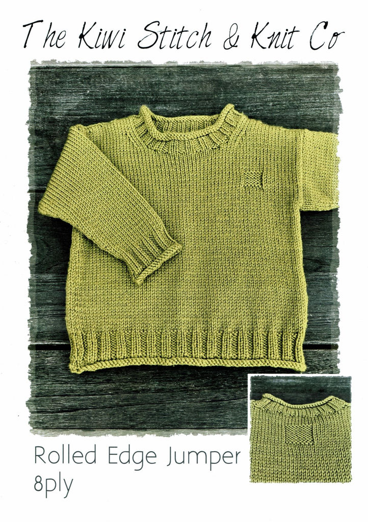 The Kiwi Stitch & Knit Co. Rolled Edge Jumper Pattern