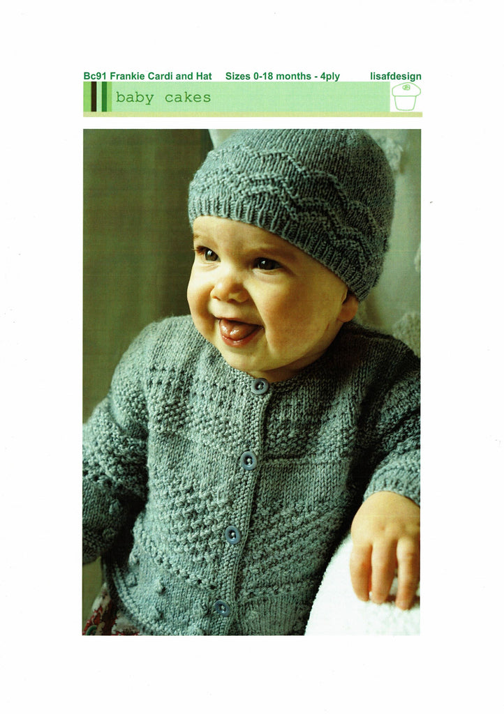 Baby Cakes, Frankie Cardi and Hat Pattern