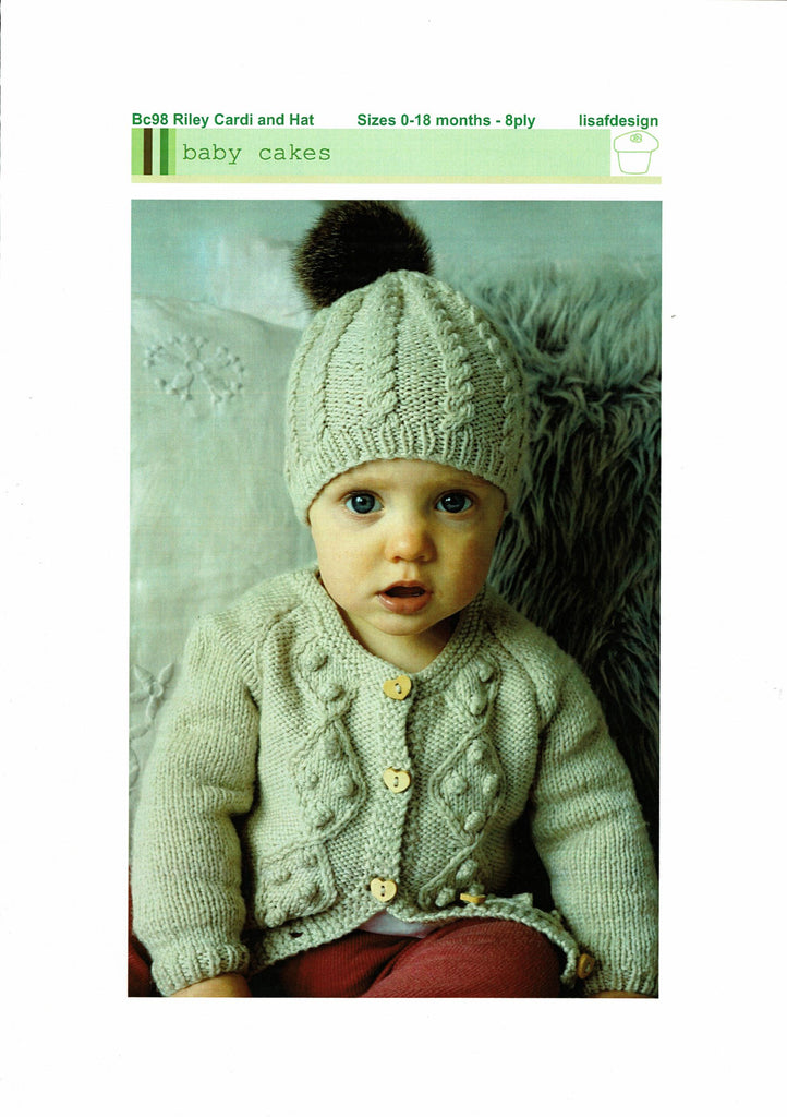 Baby Cakes, Riley cardi and Hat Pattern