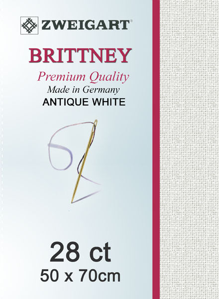 Zweigart cotton/modal , Brittney  28ct - Antique White