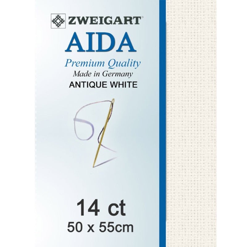 Zweigart Linen, Aida 14ct -  White