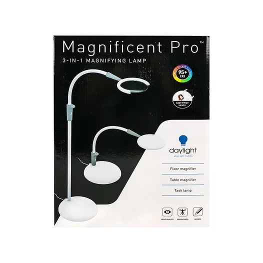 Daylight. Magnificent Pro, 3-in-1 Magnifying Lamp.