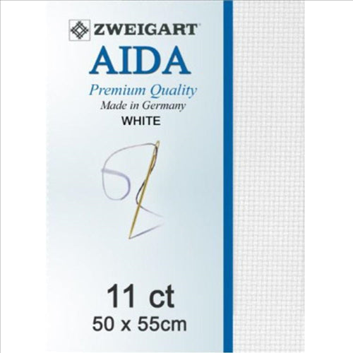 Zweigart Linen, Aida 11ct -  White