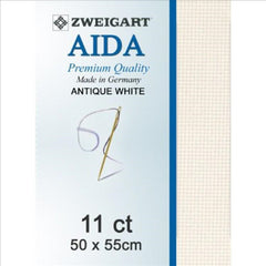 Zweigart Linen, Aida 11ct -  Antique White