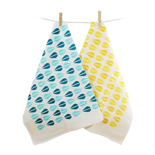 Florence Retro Tea Towel - Yellow