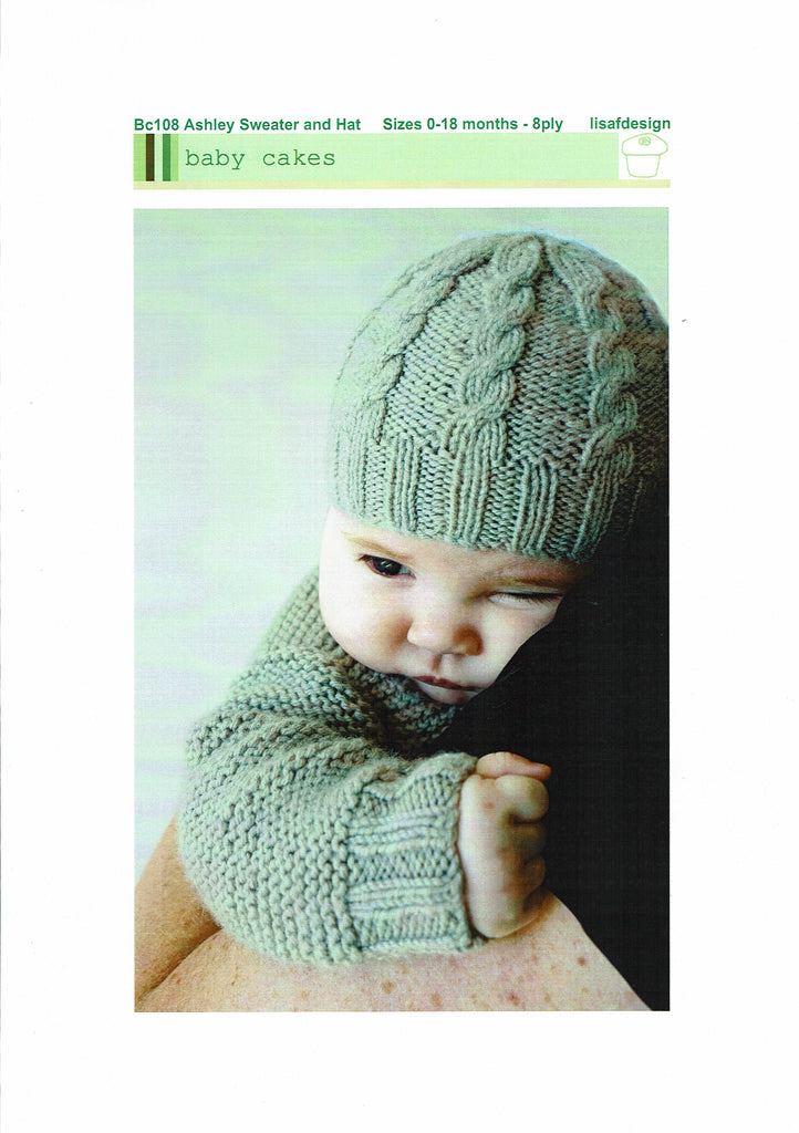 Baby Cakes, Ashley Sweater and Hat pattern