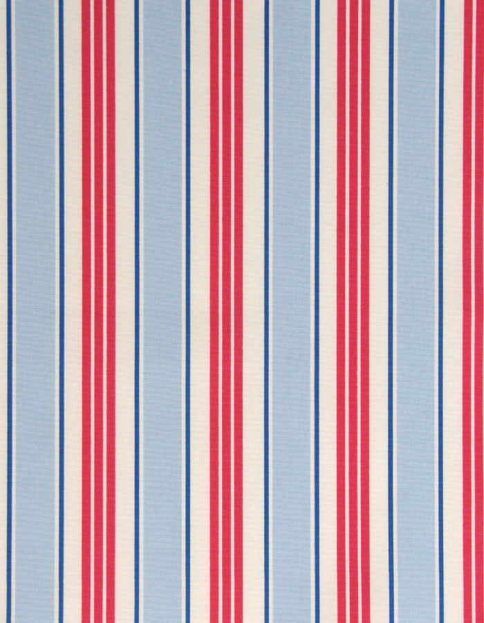 Cotton Fabric Deckchair Stripe Powder Blue