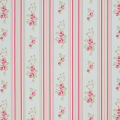 Oilcloth Floral Stripe Seafoam