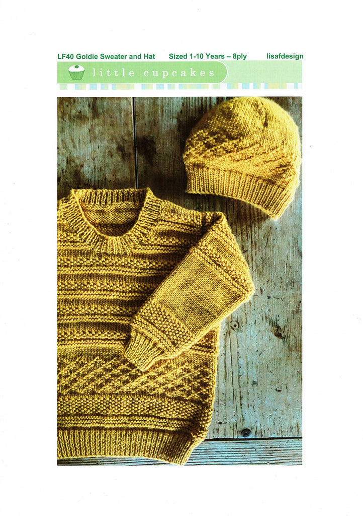 Little Cupcakes, Goldie Sweater and Hat Pattern