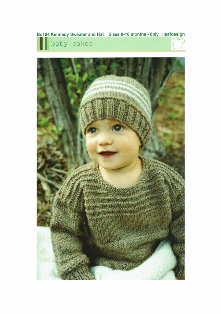 Baby Cakes, Kennedy Sweater and Hat pattern