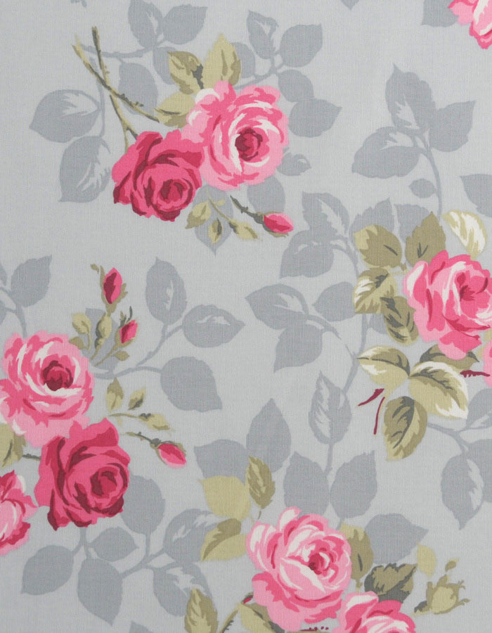 Cotton Fabric Nancy Grey