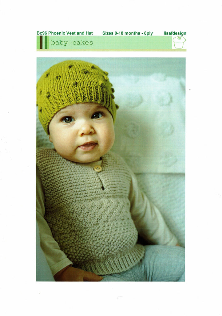 Baby Cakes, Phoenix vest and Hat pattern