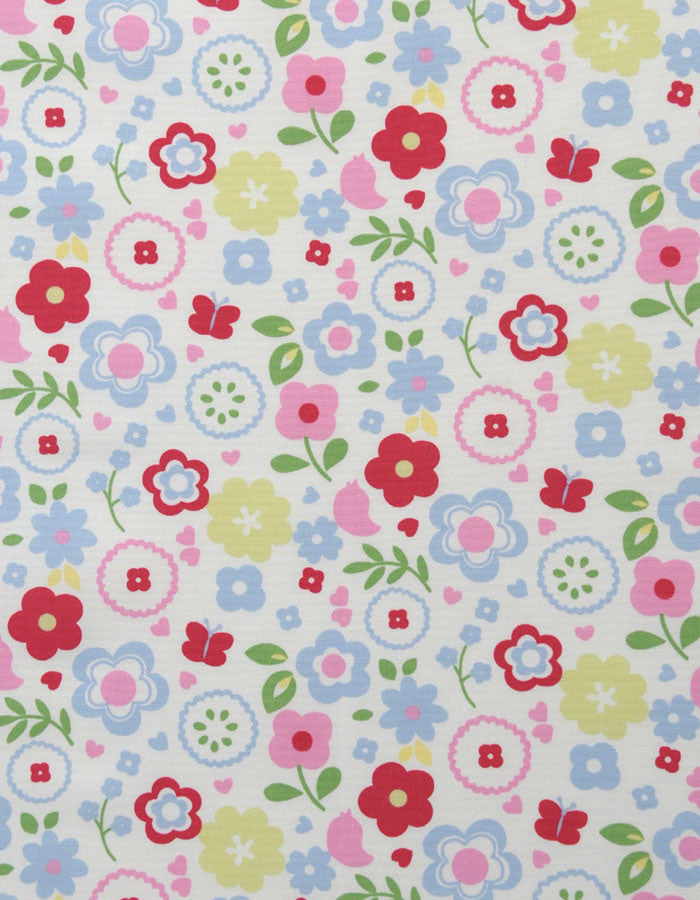 Cotton Fabric Retro Floral Chintz