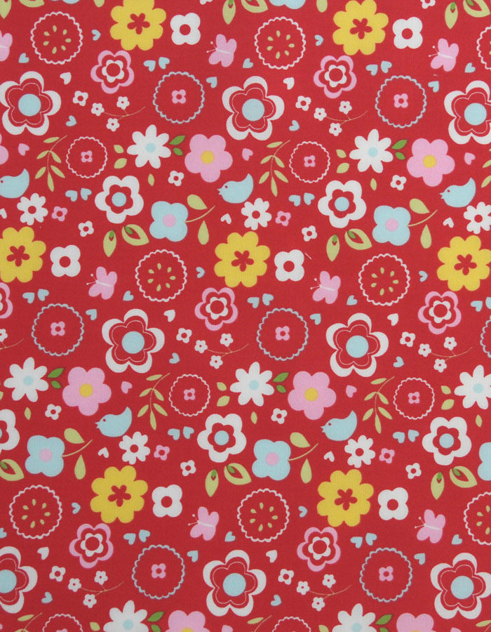 Cotton Fabric Retro Floral Multi