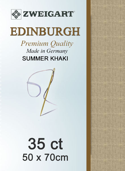 Zweigart Linen, Edinburgh 35ct - Summer Khaki