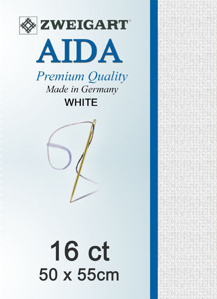 Zweigart Linen, Aida 16ct -  White