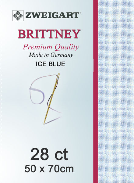 Zweigart cotton/modal , Brittney  28ct - Ice Blue