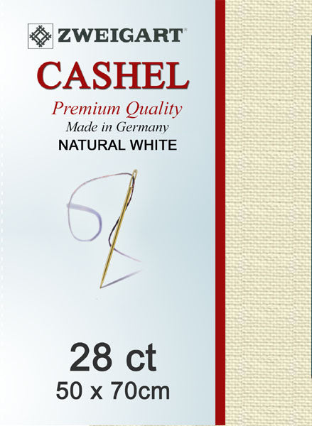 Zweigart Linen, Cashel 28ct - Natural White