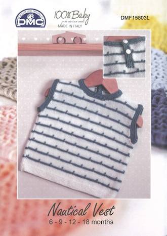 DMC Nautical Vest knitting pattern