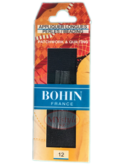 Bohin Appliquer Long Needles, Size 12