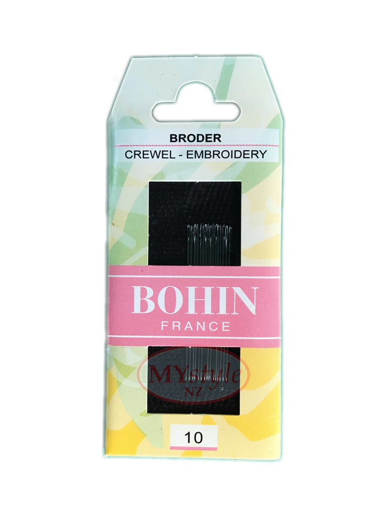 Bohin Crewel Embroidery Needles, Size 10