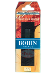 Bohin Appliquer Long Needles, Size 10