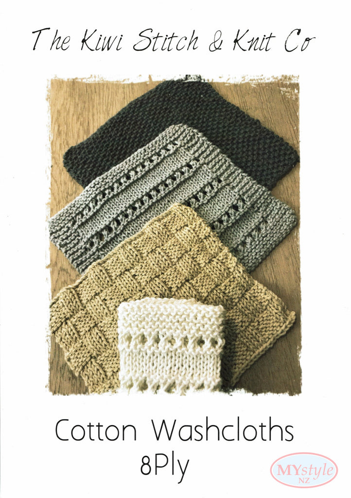 The Kiwi Stitch & Knit Co. Cotton Washcloths pattern