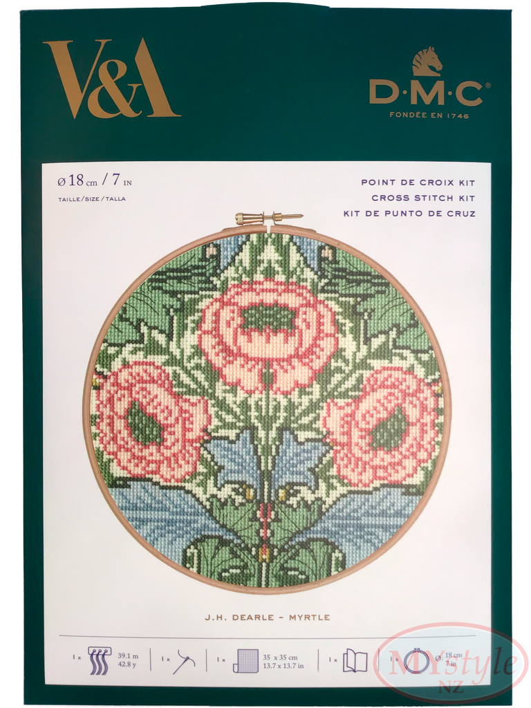 DMC, V&A Myrtle - Cross Stitch Hoop