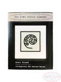 Kiwi Stitch Company, Koru Frond Cross Stitch Kit - Black on Cream