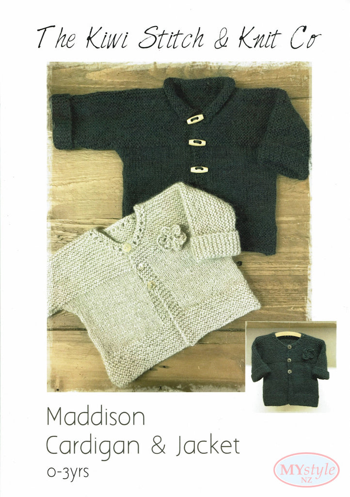 The Kiwi Stitch & Knit Co. Maddison Cardigan & Jacket pattern